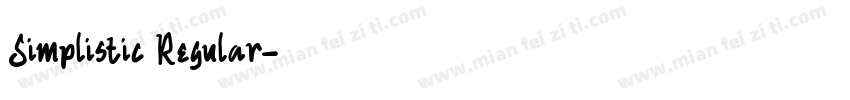 Simplistic Regular字体转换